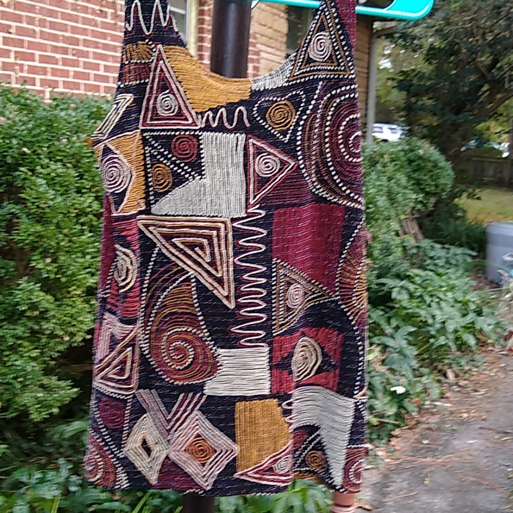 Chico's Design Sparkle Geometric Tank - Picture 2 of 2